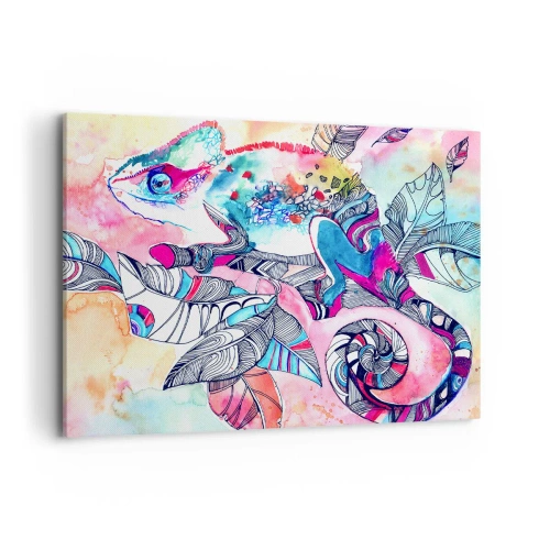 Schilderen op canvas - Zo kleurrijk als onze wereld - 100x70 cm