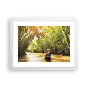 Poster in een witte lijst - Een palmravijn langs - 40x30 cm