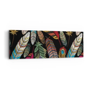 Schilderen op canvas - Het vogelcarnaval - 90x30 cm