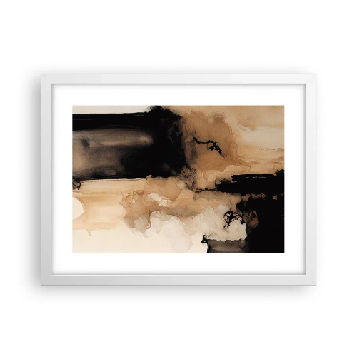 Poster in een witte lijst - Intrigerende abstractie - 40x30 cm