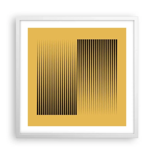 Poster in een witte lijst - Vierkant van tegenpolen - 50x50 cm