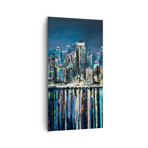 Schilderen op canvas - Cascade van lichten - 65x120 cm