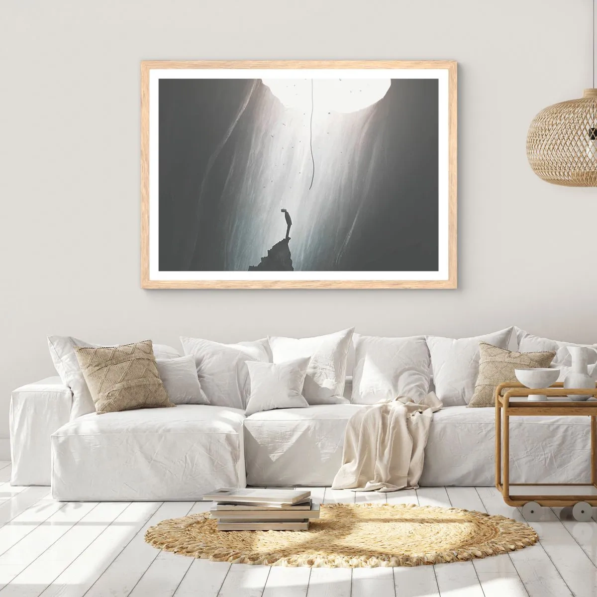 Een poster in een licht eiken lijst - Er is altijd een uitweg - 100x70 cm