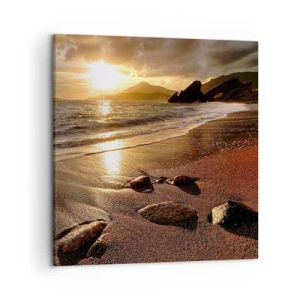 Schilderen op canvas - Volg de zon naar de heuvels - 50x50 cm