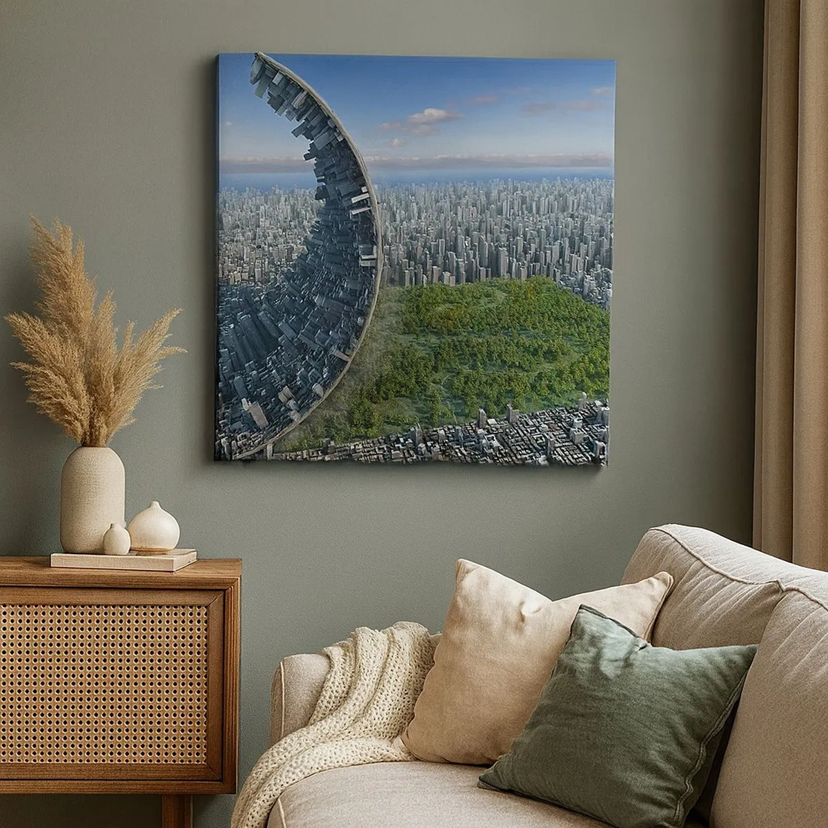 Schilderen op canvas - De natuur is eeuwig - 30x30 cm