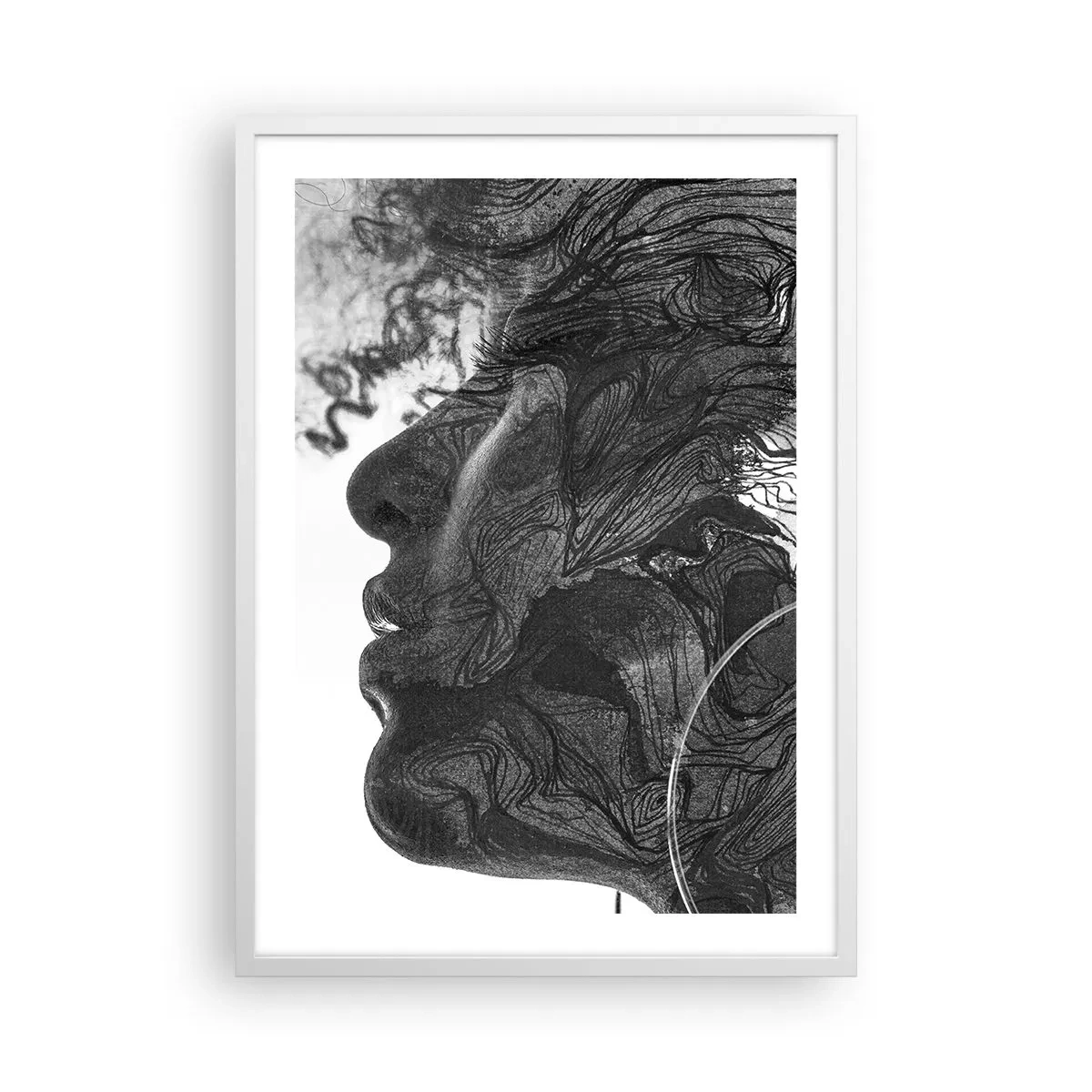 Poster in een witte lijst - Verstrikt in dromen - 50x70 cm