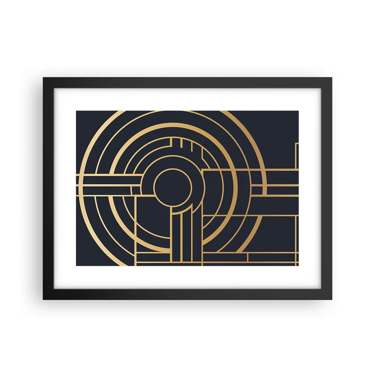 Poster in een zwarte lijst - Draaien van dingen - 40x30 cm