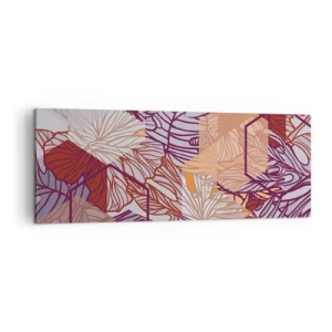 Schilderen op canvas - Onmogelijke relatie tussen geometrie en natuur - 140x50 cm