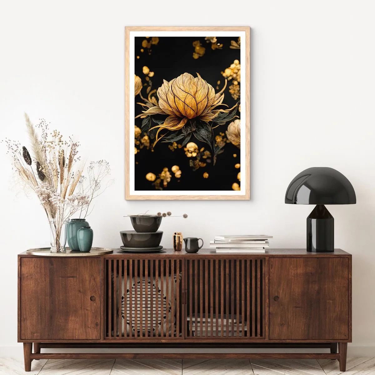 Een poster in een licht eiken lijst - Subtiele kwetsbaarheid - 40x50 cm