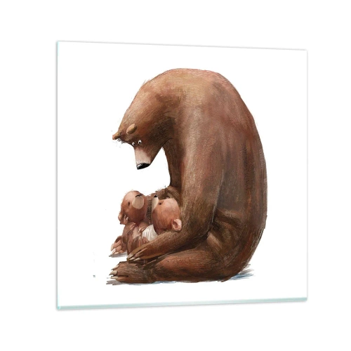 Schilderen op glas - Zoete dromen, kinderen - 40x40 cm