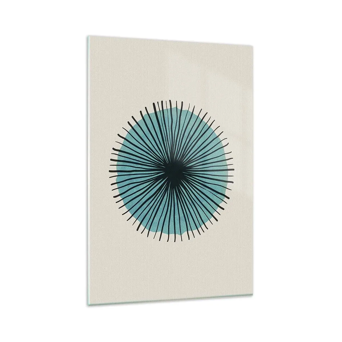 Schilderen op glas - Stralend in het blauw - 80x120 cm