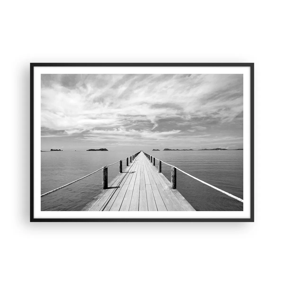 Poster in een zwarte lijst - Of misschien een reis... - 100x70 cm