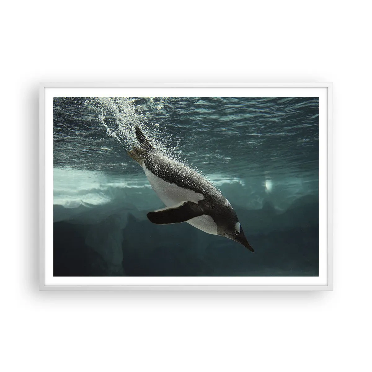 Poster in een witte lijst - Welkom in mijn wereld - 100x70 cm