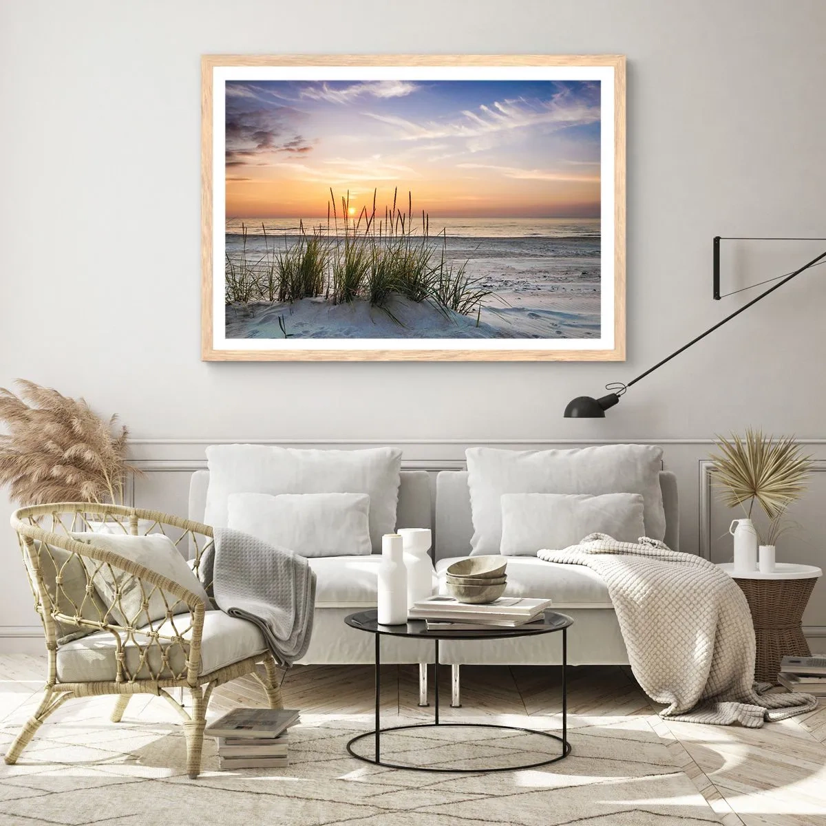 Een poster in een licht eiken lijst - Kijk, denk, voel - 40x30 cm