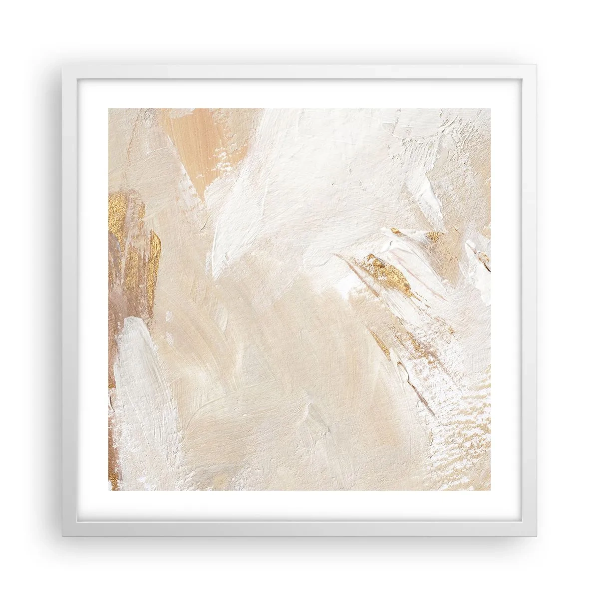 Poster in een witte lijst - Pastelkleurige compositie - 50x50 cm