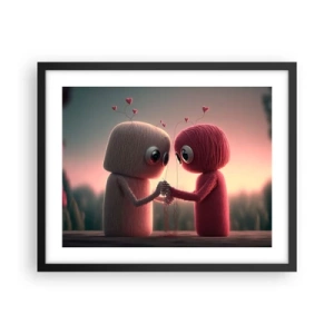 Poster in een zwarte lijst - Iedereen mag liefhebben - 50x40 cm