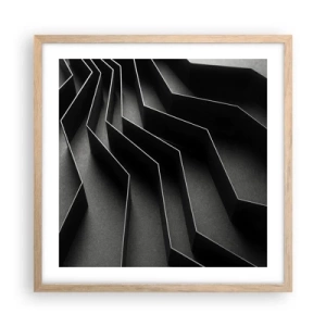 Een poster in een licht eiken lijst - Ruimtelijke orde - 50x50 cm