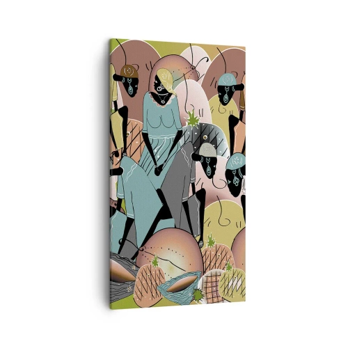 Schilderen op canvas - Er komt een geweldige vakantie aan - 45x80 cm