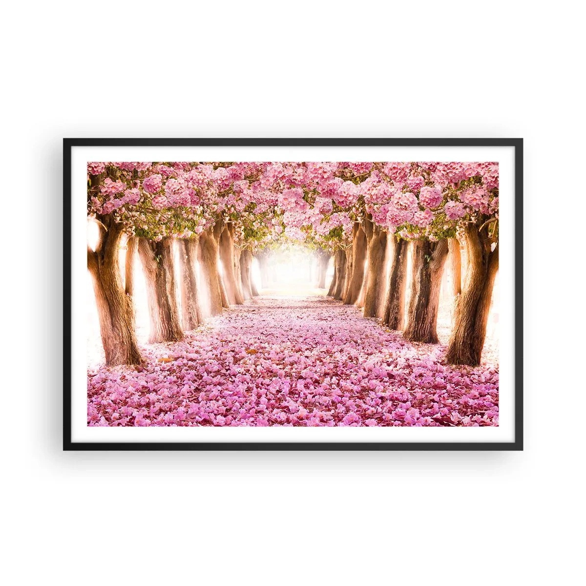 Poster in een zwarte lijst - De weg naar het paradijs - 91x61 cm