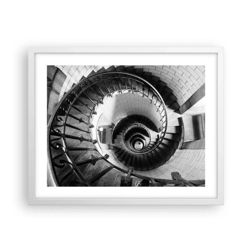 Poster in een witte lijst - Hoger en hoger - 50x40 cm