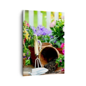 Schilderen op canvas - Zofia's tuin - 50x70 cm