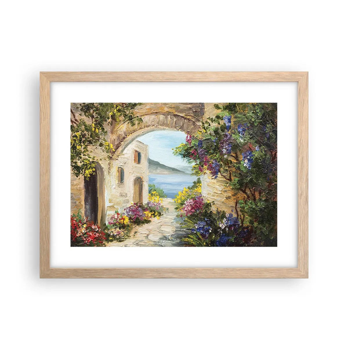 Een poster in een licht eiken lijst - De charme van een kustprovincie - 40x30 cm