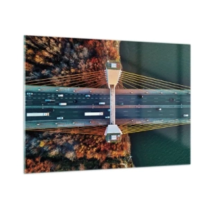 Schilderen op glas - BEYOND the waters, beyond the forest - 100x70 cm