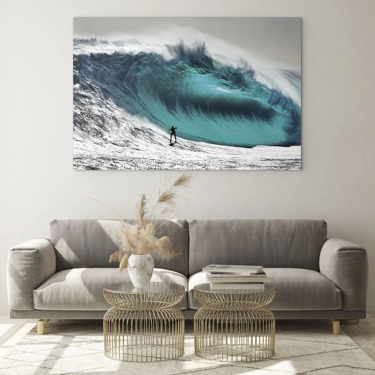 Schilderen op glas - Uitdaging aanvaard - 120x80 cm