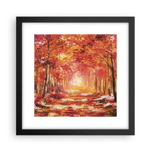 Poster in een zwarte lijst - Koperen bos - 30x30 cm
