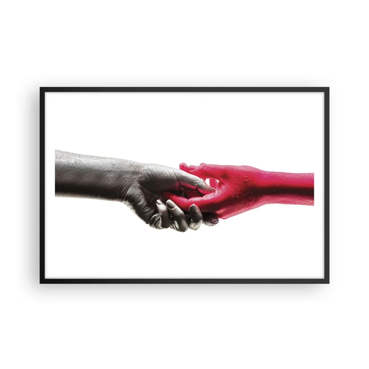 Poster in een zwarte lijst - Samen, hoewel anders - 91x61 cm
