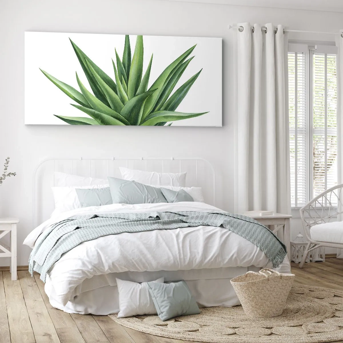 Schilderen op canvas - Groen – kracht – leven - 100x40 cm