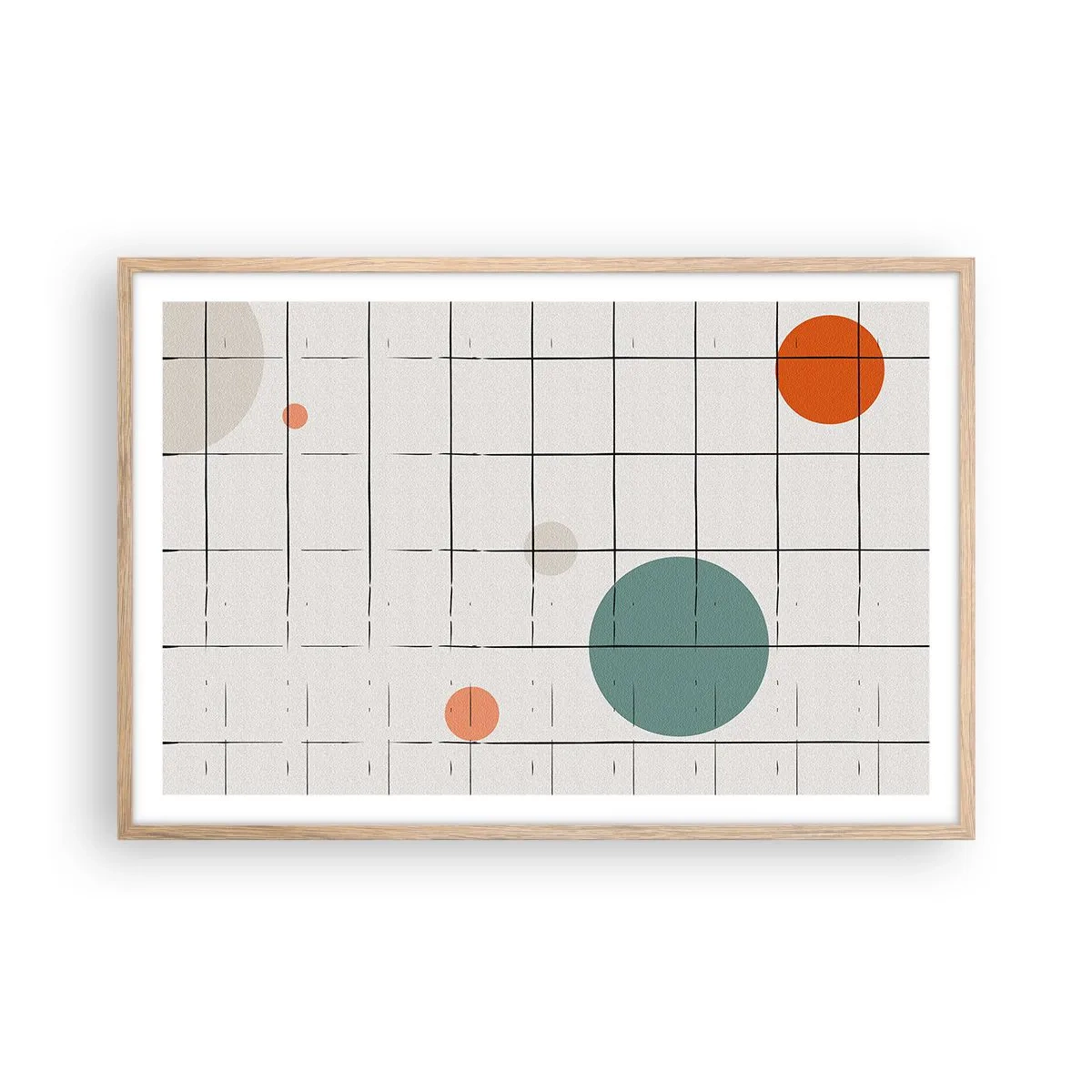 Een poster in een licht eiken lijst - Gevangen. Wij of zij? - 91x61 cm