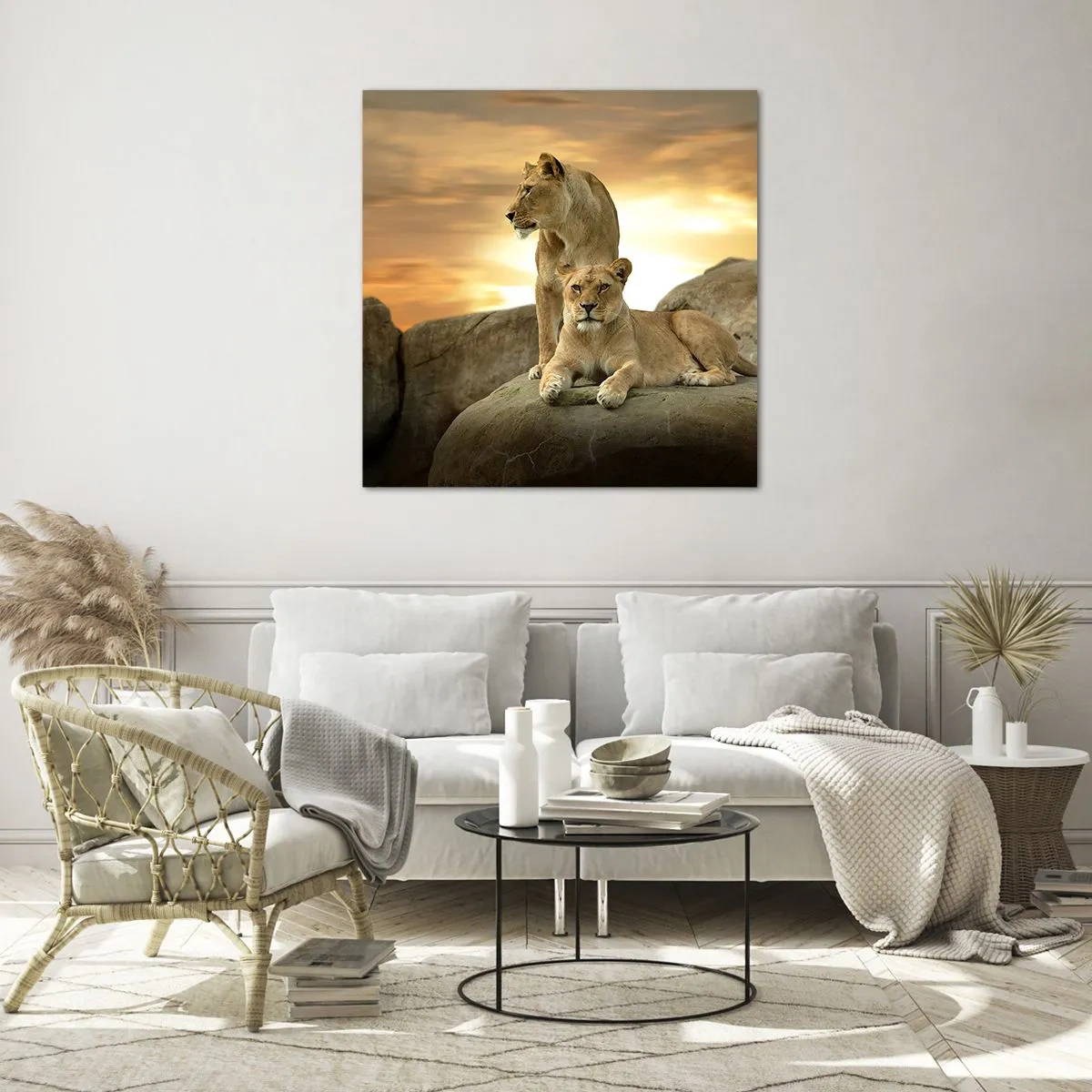 Schilderen op glas - Koninklijke majesteit - 70x70 cm