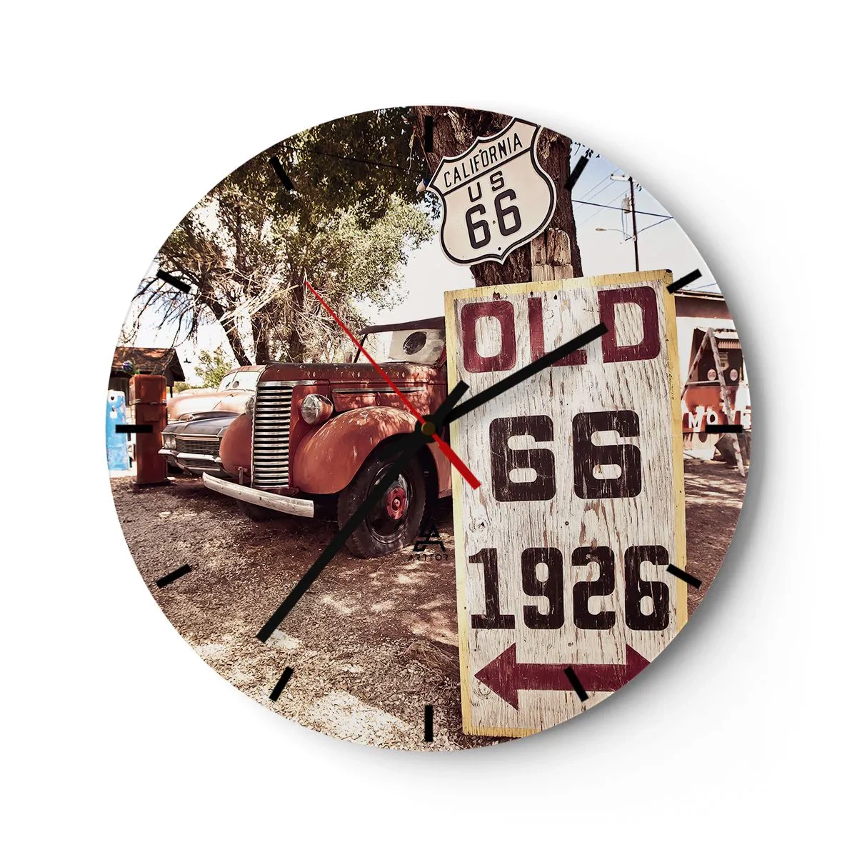 Wandklok - Klok - Een legende van de Amerikaanse provincie - 40x40 cm