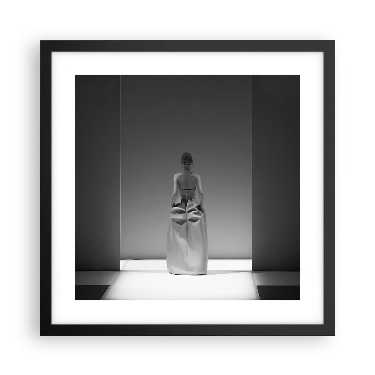 Poster in een zwarte lijst - Verfijnde eenvoud - 40x40 cm