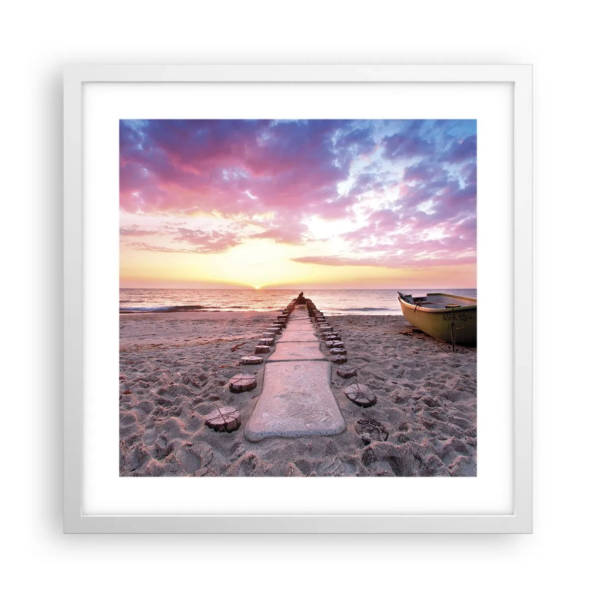 Poster in een witte lijst - Een moment van diepe ervaring - 40x40 cm
