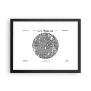 Poster in een zwarte lijst - Anatomie van Los Angeles - 40x30 cm