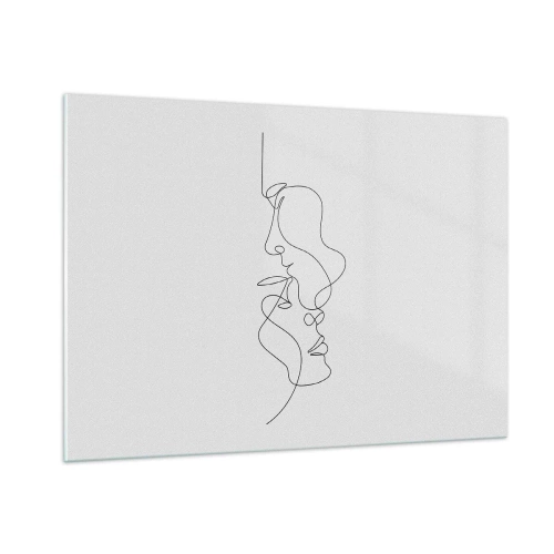 Schilderen op glas - De hitte van bittere verlangens - 100x70 cm