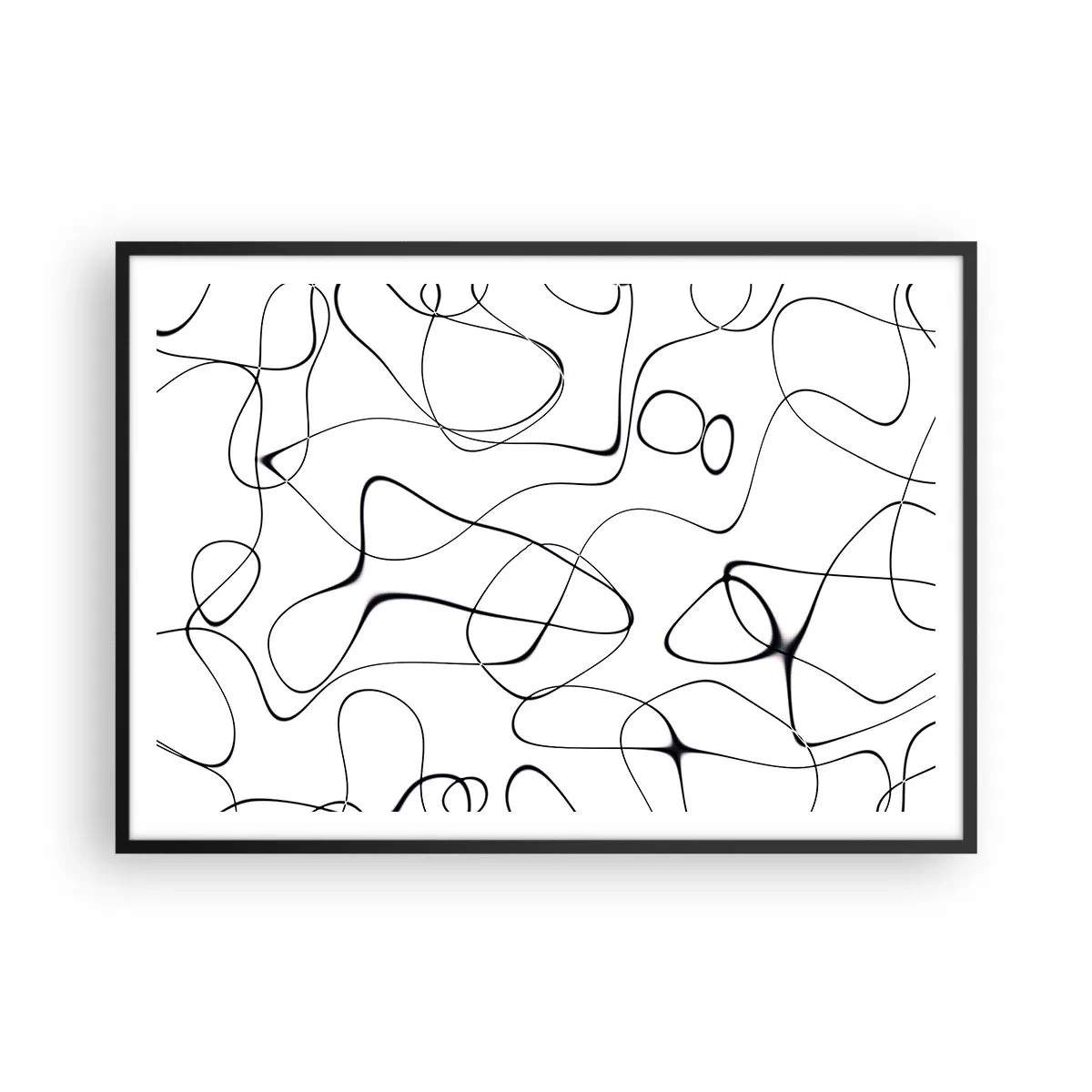Poster in een zwarte lijst - Levenspaden, wisselvalligheden - 100x70 cm