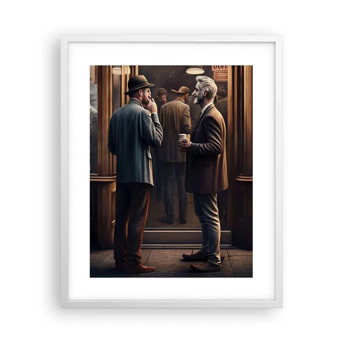 Poster in een witte lijst - Een goed moment van de dag - 40x50 cm