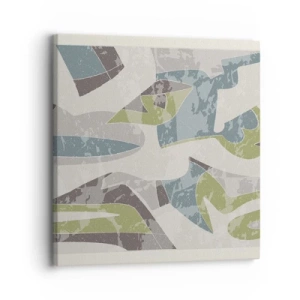 Schilderen op canvas - Compositie achter het glas - 30x30 cm
