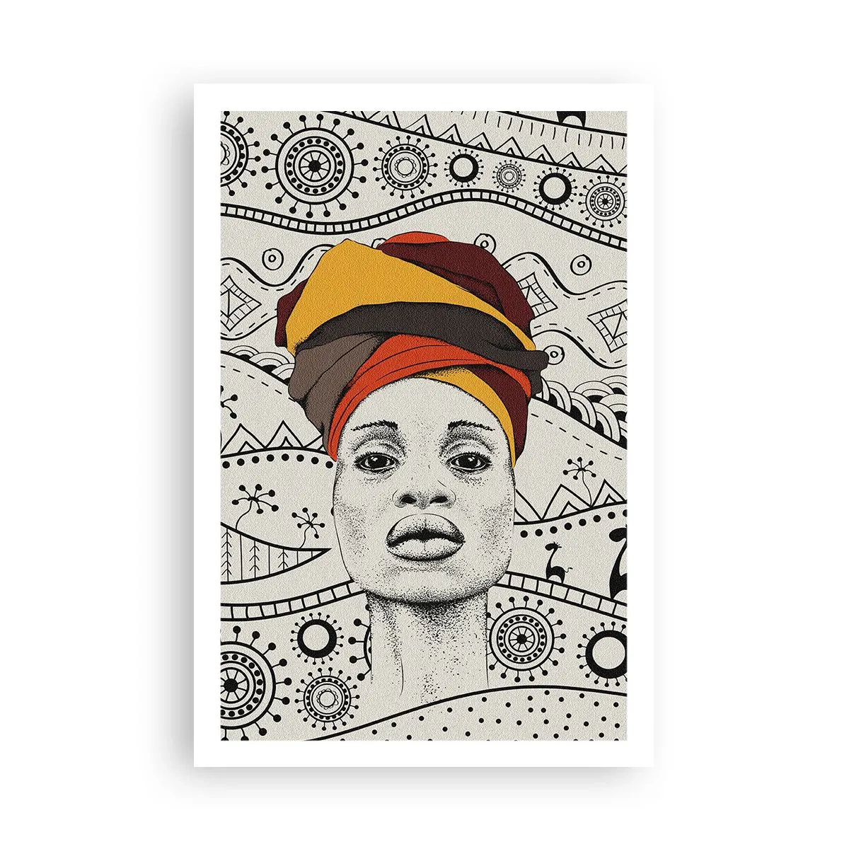 Poster - Afrikaans portret - 61x91 cm