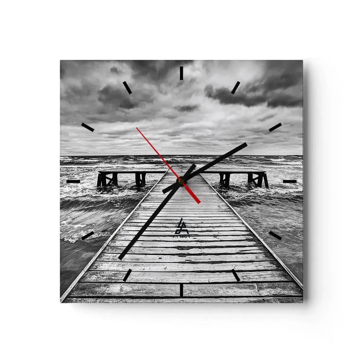 Wandklok - Klok - Ik wacht tot de wind wegjaagt... - 40x40 cm