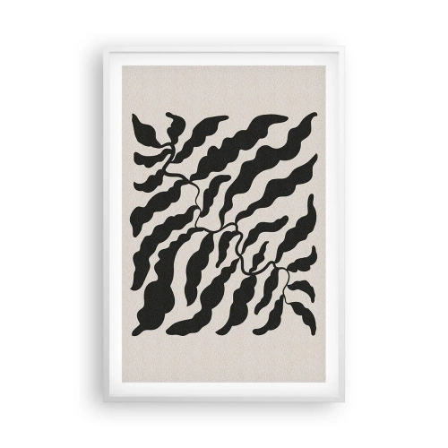 Poster in een witte lijst - Natuur van een vierkant - 61x91 cm