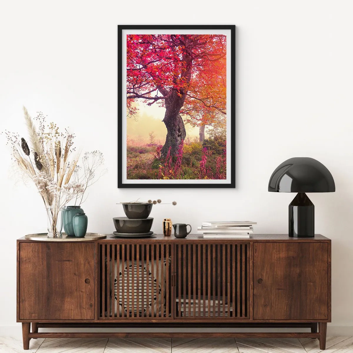 Poster in een zwarte lijst - Bloeiende razernij - 30x40 cm