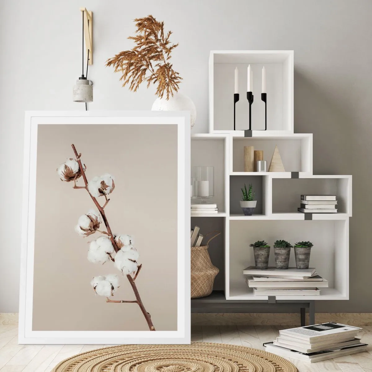 Poster in een witte lijst - Aan de bron van zachtheid - 61x91 cm