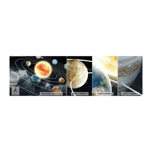 Fotobehang Staaltje Standard Eco - Kosmische dans - Kosmos, heelal, Zonnestelsel - 100x30 cm