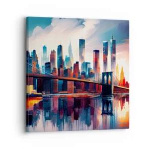 Schilderen op canvas - Een droomachtig New York - 30x30 cm