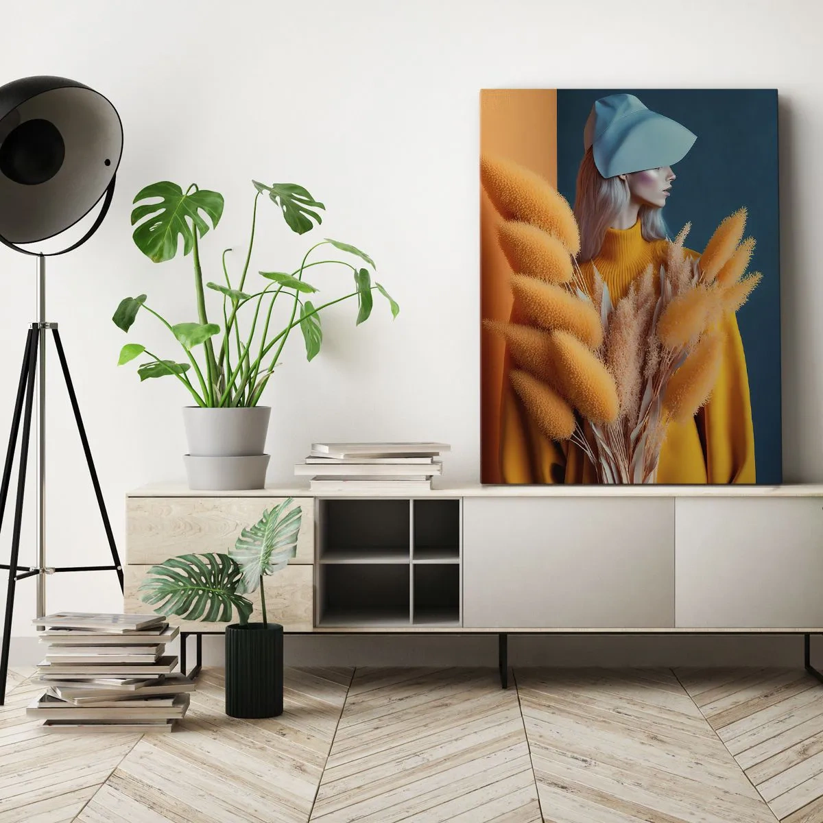 Schilderen op canvas - Pluizig portret - 50x70 cm