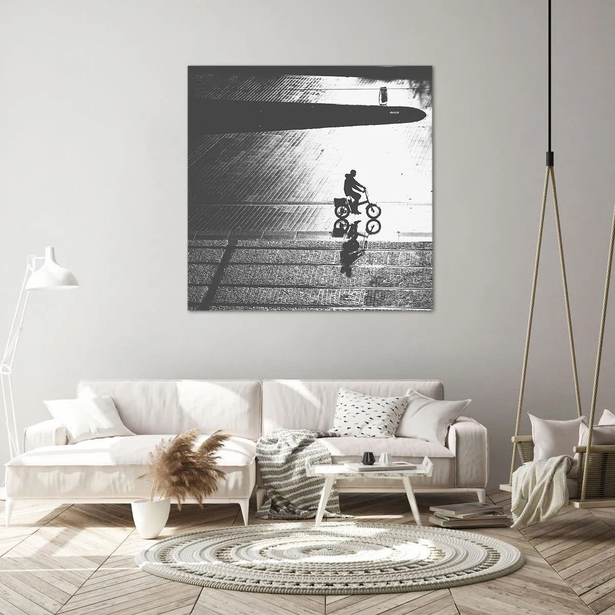 Schilderen op canvas - Voor mij, door de stad - 40x40 cm